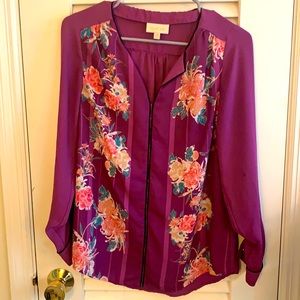 ModCloth Purple Floral Top